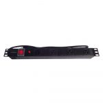 Multitoma de 4 tomas dobles para RACK de pared.