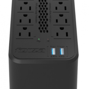 Regulador de voltaje Forza 8 tomas 120V 2 USB
